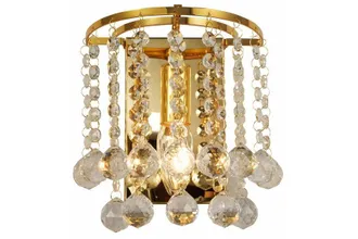 Reality Applique Glamour Oro Con Cristalli London Crystal E14