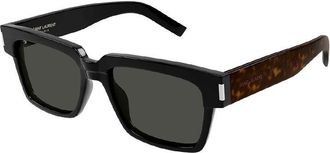 Saint Laurent Square Full Rim Sunglasses - Black