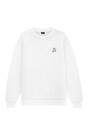 Dalix Heartly Ghost Womens Heavyweight Relaxed Sweatshirt in White at Nordstrom, Size 3X-Large