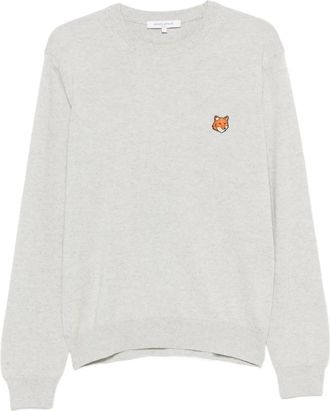 Maison Kitsun&eacute; Fox Head sweater - Grey