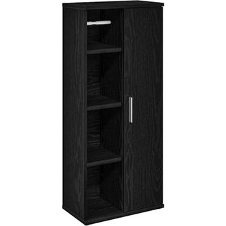 vidaXL Mueble De Ba&ntilde;o Con Portarrollos Negro 39x22x90 Cm Vidaxl