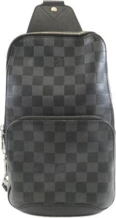 Louis Vuitton Black Silver Leather Shoulder Bag (Pre-Owned)