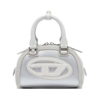 Diesel 1DR Dome Mini Bowling Bag - Dames - Handtassen - Grijs - ONE Size - Leer - Tassen