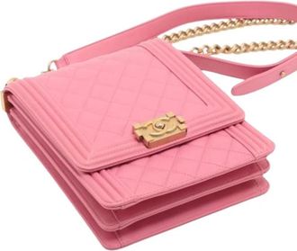 Chanel Pre-owned Vintage Schoudertas - Dames - Vintage Schoudertas - Roze - ONE Size - Leer - Vintage