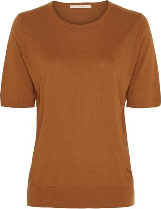 BTF-CPH 500124 Top in Seta e Cashmere - - Tops - Donna - Marrone - 2XL