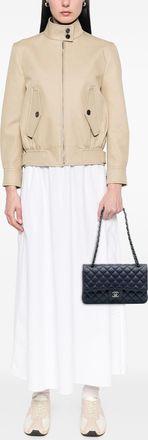 Chanel Pre-owned Womens Medium Classic Lambskin Double Flap - Dark Blue Leather - One Size