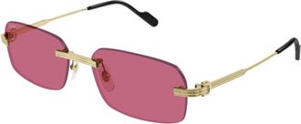 Cartier Stijlvolle zonnebril voor chique uitstraling - unisex - Zonnebrillen - Geel - 58 MM - Accessoires
