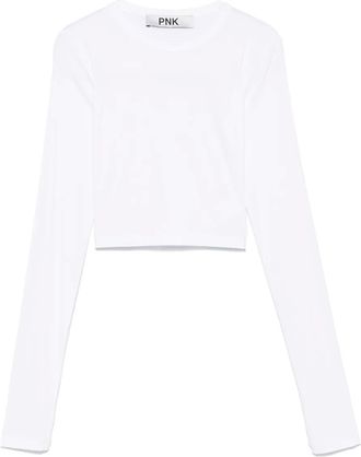 Pinko Top corto a maniche lunghe - Bianco