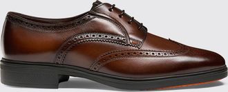 Santoni Stringata Santoni in pelle spazzolata