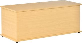 HOMCOM Ba&uacute;l De Almacenamiento De Madera Taburete Para Almacenaje Con Tapa Para Dormitorio Sal&oacute;n Carga Max. 120 Kg 100x40x40 Cm