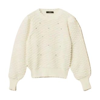 Twinset Geborduurd Vest - Dames - Truien - Wit - Maat: L