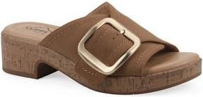 White Mountain Filipia Block Heel Sandal in Tan/Nubuck at Nordstrom Rack, Size 9.5