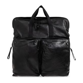 AllSaints Backpacks, male, Black, Size: ONE SIZE Haven Force Leather Backpack