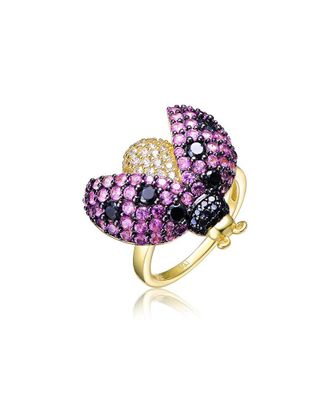 Genevive Two-Tone Plated Cz Ring