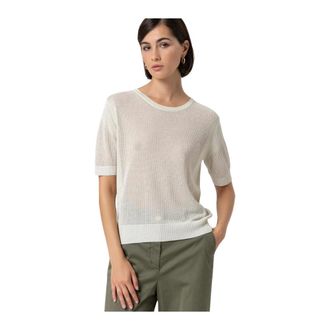 Fracomina Maglia girocollo in filo - - Knitwear - Donna - Beige - S