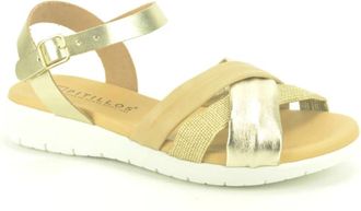 Pitillos Soepele Sandaal Combinatie - Dames - Sandalen - Geel - 37 EU - Schoenen
