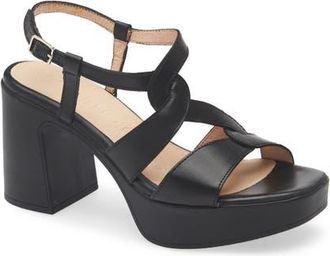 Wonders Indira Platform Sandal in Iseo Black at Nordstrom, Size 9.5-10Us