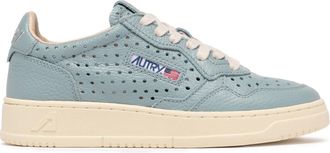 Autry Blue Medalist Perforated Leather Sneakers