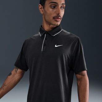 Nike Mens Tour Dri-FIT Golf Polo in Black | FZ7497-010