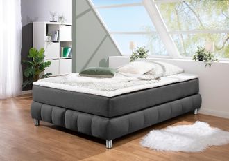 ANDAS Boxspringbett »Salo« Ohne Kopfteil, inkl. Topper, auch in Überlänge 220 cm