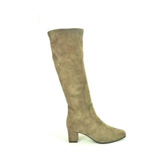 Caprice Stretchdaim Enkellaars in Taupe - Dames - Laarzen met Hak - Beige - 38 EU - Schoenen