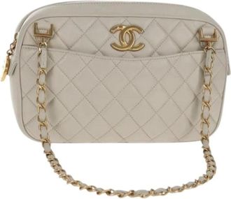 Chanel Pre-owned Vintage Cross Body Bag - Dames - Vintage Schoudertas - Wit - ONE Size - Leer - Vintage