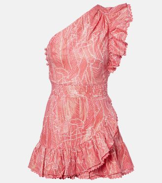 Poupette St Barth Vestido corto Corinne en mezcla de algod&oacute;n