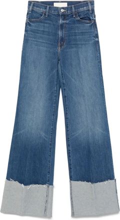 Mother Jeans The Hustler Roller Heel Cuff Fray - Blu