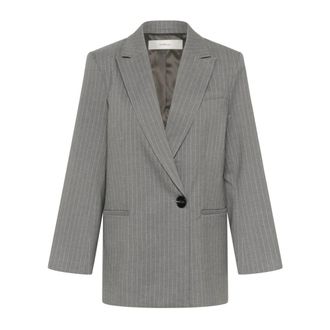 Inwear Jassen, Dames, Grijs, XL, Leer, Blazer 30028