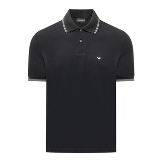 Emporio Armani Polo Shirt - Heren - Polos - Blauw - S - Katoen - Tops