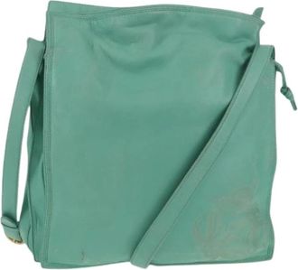 Loewe Pre-owned Leren Schoudertas - Dames - Vintage Schoudertas - Groen - ONE Size - Leer - Vintage