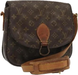 Louis Vuitton Tweedehands Canvas Louis Vuitton tassen - Dames - Vintage Schoudertas - Bruin - ONE Size - Vintage