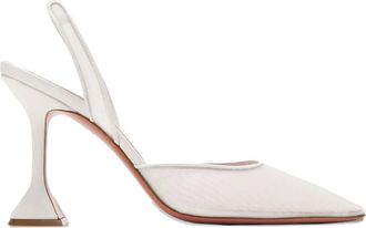 Amina Muaddi 95 mm Holli pumps - Beige