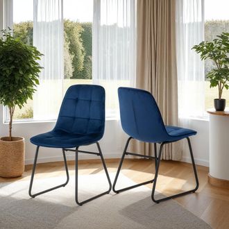Seconique Lukas Chair ( Pair ) in Blue