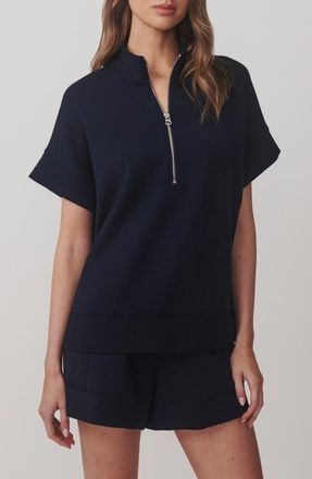 Varley Ritchie Short Sleeve Half Zip in Navy at Nordstrom, Size X-Small