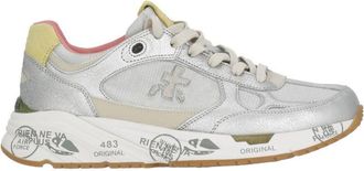 Premiata Silver White Mased 8115 Suede Sneakers