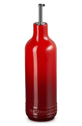 LE CREUSET 20-Ounce Signature Stoneware Oil Cruet in Cerise at Nordstrom