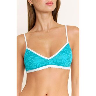 Honeydew Intimates Azlin Lace Bralette in Teal Tropic at Nordstrom, Size X-Small
