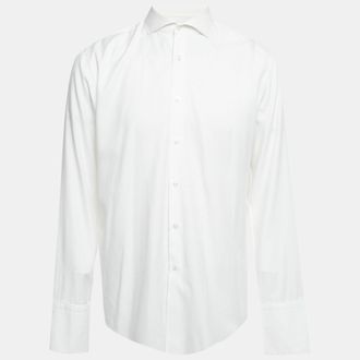 HUGO BOSS Boss By Hugo Boss White Cotton Slim Fit Jaiden Shirt