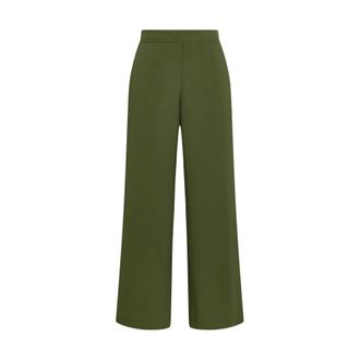 Maliparmi Maliparmi - Pure Cady Broek - Dames - Broeken - Groen - Maat: 2XL Zijde