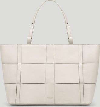 DeMellier The Florence in Chalk Fine Grain Leather Tote & Work bag