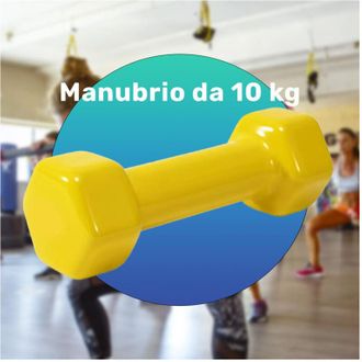 Trade Shop Trade Shop - Manubrio Singolo 10 Kg In Vinile Allenamento Esercizi Casa Palestra Workout Fit