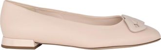 H&ouml;gl Beige leren ballerina schoenen - Dames - Ballerinas - Beige - 40 EU - Leer - Schoenen