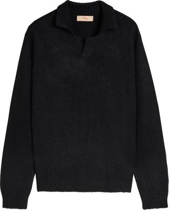 Cherry Los Angeles Logo Knitted Alpaca-blend Jumper - Black - XL