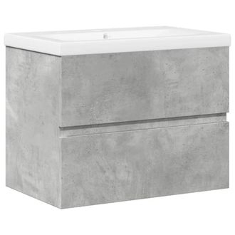 Berkfield Home 2 Piece Bathroom Furniture Set Concrete Grey Engineered Wood