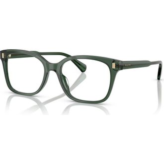 Ralph Lauren 55mm Rectangle optical glasses in Green at Nordstrom