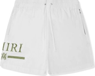 Amiri Mens MA Bar White Swim Shorts - Size Medium