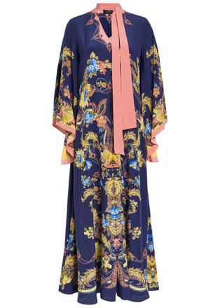 Etro Printed Scarf-effect Silk Maxi Dress - Multicoloured - 42 (UK10 / S)