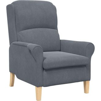 vidaXL Sill&oacute;n Gris Oscuro 76 X 94 X 102 Cm Terciopelo Vidaxl