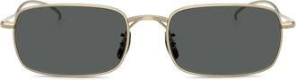 Oliver Peoples Zonnebril met rechthoekig montuur - Goud